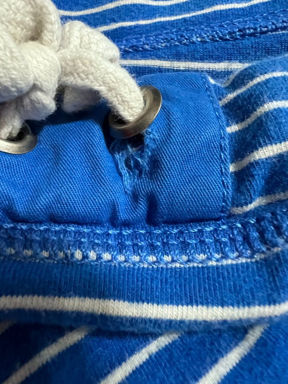Lauren Ralph Lauren Striped Maxi Skirt (L) Blue White Drawstring Knit - Picture 8 of 13
